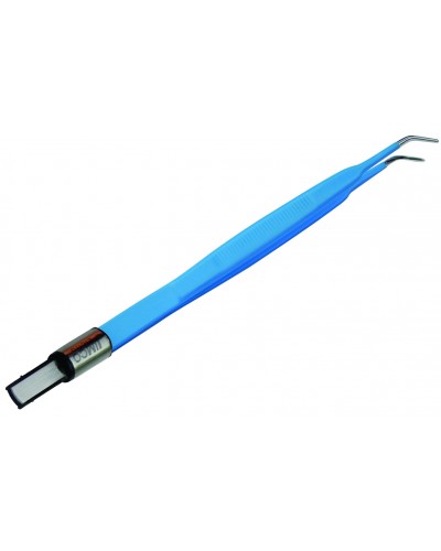 IRIS BIPOLAR FORCEPS CURVED TIP SIZE 0.5 mm